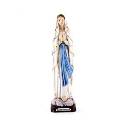 Statua Madonna Di Lourdes Resina Dipinta 30 Cm