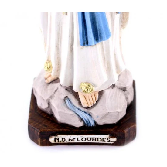 Statua Madonna Di Lourdes Resina Dipinta 30 Cm 3 Statua Madonna Di Lourdes Resina Dipinta 30 Cm - immagine 3
