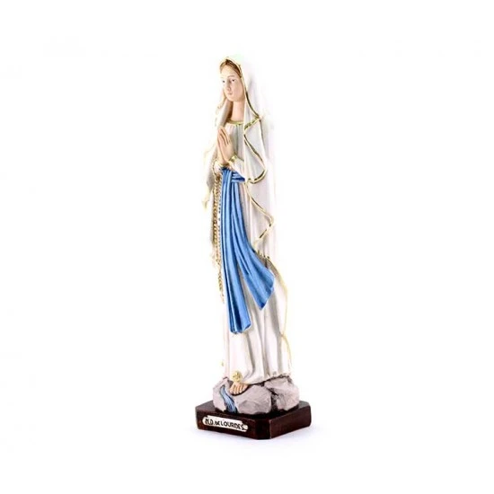 Statua Madonna Di Lourdes Resina Dipinta 30 Cm 4 Statua Madonna Di Lourdes Resina Dipinta 30 Cm - immagine 4