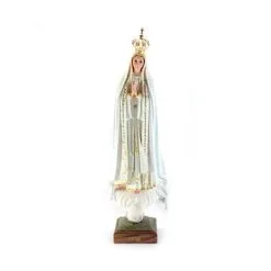 Statua Madonna Di Fatima In Plastica 70 Cm
