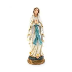 Statua Madonna Lourdes In Resina Colorata 31 Cm