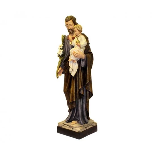Statua San Giuseppe Con Bambino In Resina 90 Cm 3 Statua San Giuseppe Con Bambino In Resina 90 Cm - immagine 3