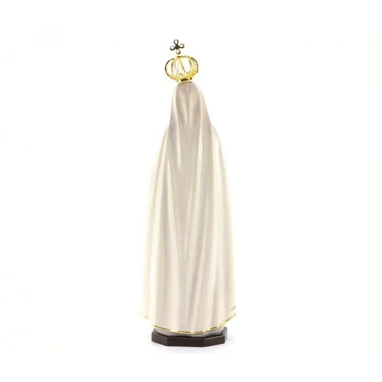 Statua Madonna Di Fatima In Legno 29 Cm 5 Statua Madonna Di Fatima In Legno 29 Cm - immagine 5