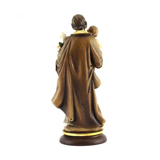 Statua San Giuseppe In Legno 22 Cm 5 Statua San Giuseppe In Legno 22 Cm - immagine 5