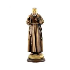 Statua San Padre Pio Legno 27 Cm
