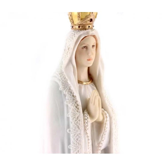 Statua Madonna Di Fatima Resina Colorata 27 Cm 2 Statua Madonna Di Fatima Resina Colorata 27 Cm - immagine 2