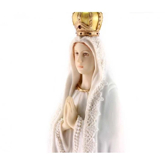 Statua Madonna Di Fatima Resina Colorata 27 Cm 7 Statua Madonna Di Fatima Resina Colorata 27 Cm - immagine 7