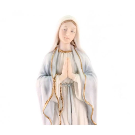 Statua Apparizione Lourdes Resina Colorata 20 Cm 2 Statua Apparizione Lourdes Resina Colorata 20 Cm - immagine 2