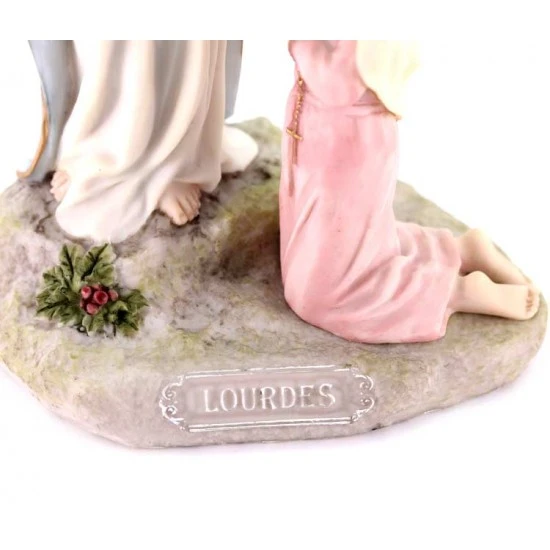 Statua Apparizione Lourdes Resina Colorata 20 Cm 4 Statua Apparizione Lourdes Resina Colorata 20 Cm - immagine 4