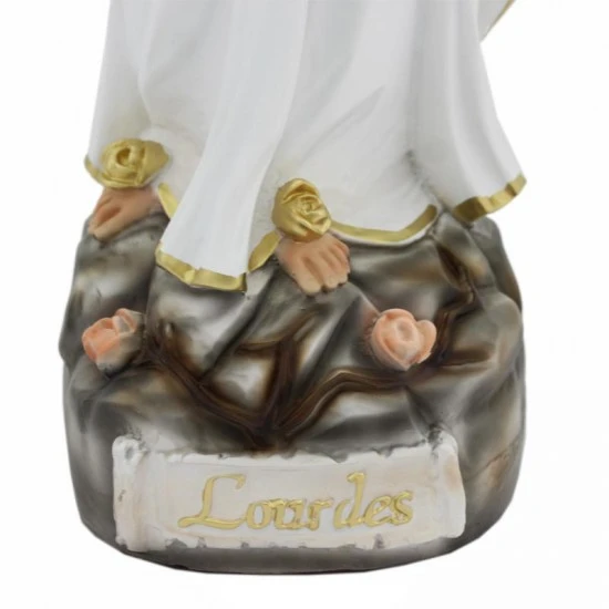 Statua Madonna Di Lourdes In Resina 60 Cm 3 Statua Madonna Di Lourdes In Resina 60 Cm - immagine 3