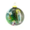 Addobbo Sfera In Vetro Madonna Di Lourdes Diametro 8 Cm