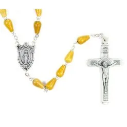 Rosario Goccia In Ulivo Grano 5x3 Mm