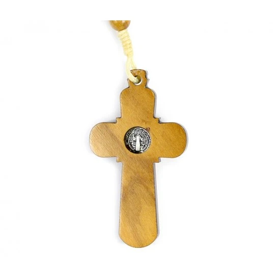 Rosario San Benedetto In Legno Di Ulivo Grano 7 Mm 3 Rosario San Benedetto In Legno Di Ulivo Grano 7 Mm - immagine 3