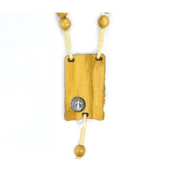 Rosario San Benedetto In Legno Di Ulivo Grano 7 Mm 5 Rosario San Benedetto In Legno Di Ulivo Grano 7 Mm - immagine 5