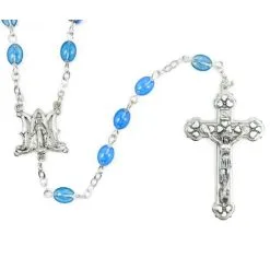 Rosario Medaglia Miracolosa Con Smalti Grano 6x4 Mm