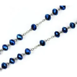 Rosario In Vetro Grano 6 Mm -Sconto Rosari Fai da Te in Italia 27000117 c corona da rosario in vetro mm 6 550x550w