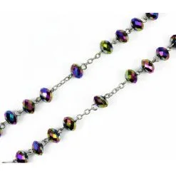 Rosario Grani In Vetro Grano 6 Mm -Sconto Rosari Fai da Te in Italia 27000118 c corona da rosario in vetro mm 6 1 550x550w