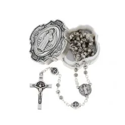 Rosario Con Custodia San Benedetto Grano 4 Mm