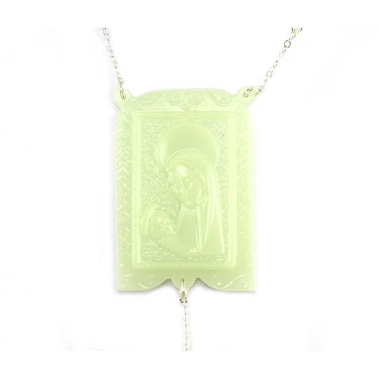 Rosario Capoletto Fosforescente Grano 3x2 Cm 3 Rosario Capoletto Fosforescente Grano 3x2 Cm - immagine 3