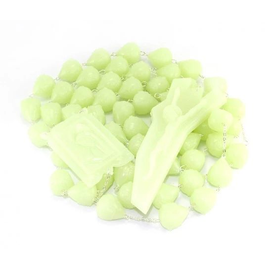 Rosario Capoletto Fosforescente Grano 3x2 Cm 2 Rosario Capoletto Fosforescente Grano 3x2 Cm - immagine 2