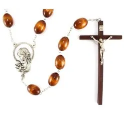 Rosario Capoletto In Legno Chiaro Grano 3x2 Cm