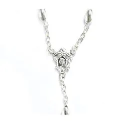 Rosario Perlina Lucida In Argento 800°° Grano 5x7 Mm -Sconto Rosari Fai da Te in Italia 27000142 b rosario perlina lucida in argento 800 grano mm 5x7 550x550w