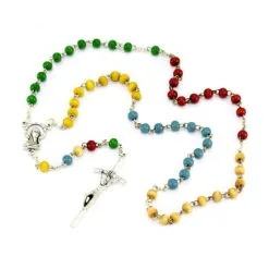 Rosario Missionario In Legno Grano 4 Mm -Sconto Rosari Fai da Te in Italia 2700016 e corona da rosario missionaria in legno mm 4 550x550w