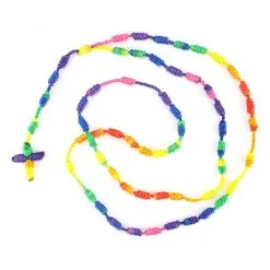 Rosario In Corda Multicolore Grano 6 Mm -Sconto Rosari Fai da Te in Italia 27000180 d corona da rosario in corda multicolore mm 6 550x550w