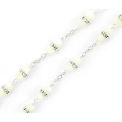 Rosario Madreperla Swarovski E Argento 800 Grano 4 Mm -Sconto Rosari Fai da Te in Italia 27000184 rosario in madrepela swarovski e argento 800 grano mm 4 c 550x550w
