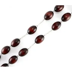 Rosario Capoletto In Legno Scuro Grano 3x2 Cm -Sconto Rosari Fai da Te in Italia 27000185 c rosario capoletto in legno scuro grano cm 3x2 550x550w