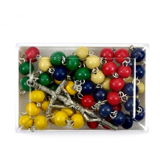 Rosario Missionario In Legno Grano 6 Mm 2 Rosario Missionario In Legno Grano 6 Mm - immagine 2