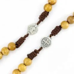 Rosario Di San Benedetto In Legno E Corda Grano 7 Mm -Sconto Rosari Fai da Te in Italia 27000203 rosario di san benedetto in legno e corda grano mm 7d 550x550 1