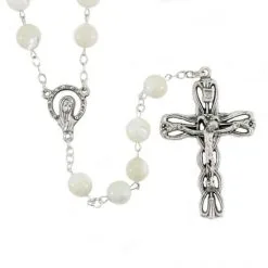 Rosario In Vera Madreperla Grano 8 Mm