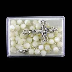 Rosario In Vera Madreperla Grano 8 Mm -Sconto Rosari Fai da Te in Italia 27000206 rosario in vera madreperla grano mm 81 6 550x550 1