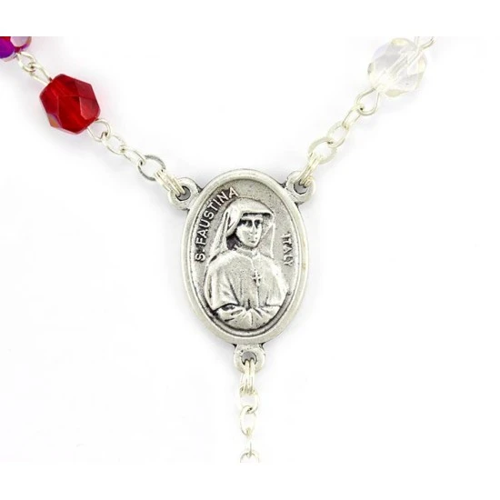 Rosario Divina Misericordia In Vetro Grano 7 Mm 3 Rosario Divina Misericordia In Vetro Grano 7 Mm - immagine 3