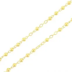 Rosario Grani Tondi In Metallo Dorato Grano 4 Mm -Sconto Rosari Fai da Te in Italia 27000214 rosario grani tondi in metallo dorato grano mm 4 b 550x550 1