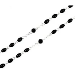 Rosario Cocco Nero Grano 4x6 Mm -Sconto Rosari Fai da Te in Italia 27000226 rosario cocco nero grano mm 4x6c 550x550w