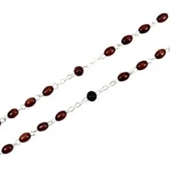 Rosario Cocco Marrone Grano 4x6 Mm -Sconto Rosari Fai da Te in Italia 27000227 rosario cocco marrone grano mm 4x6c 550x550w