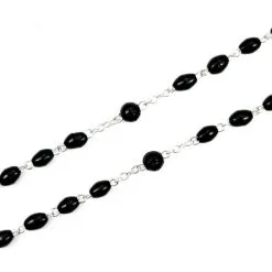 Rosario Cocco Nero Grano 5x6 Mm -Sconto Rosari Fai da Te in Italia 27000228 rosario cocco nero grano mm 5x6c 550x550w