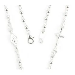 Rosario Girocollo Con Gancio In Argento 925 Grano 3 Mm -Sconto Rosari Fai da Te in Italia 27000233 rosario girocollo con gancio in argento 925 grano mm 3a 550x550w