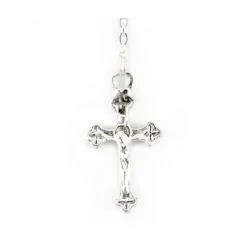 Rosario Da Collo In Argento 925°° Grano 3 Mm -Sconto Rosari Fai da Te in Italia 27000234 rosario da collo in argento 925 grano mm 3a 550x550w