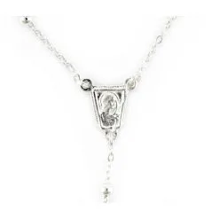 Rosario Da Collo In Argento 925°° Grano 3 Mm -Sconto Rosari Fai da Te in Italia 27000234 rosario da collo in argento 925 grano mm 3b 550x550w