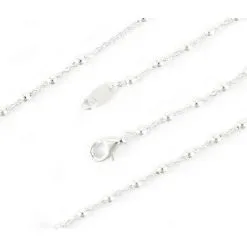 Rosario Da Collo In Argento 925°° Grano 3 Mm -Sconto Rosari Fai da Te in Italia 27000234 rosario da collo in argento 925 grano mm 3c 550x550w