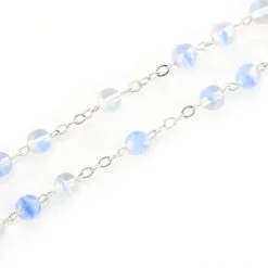 Rosario Grani Tondi Vetro Celeste Grano 7 Mm -Sconto Rosari Fai da Te in Italia 2700024 rosario grani tondi vetro celeste grano 7 mmc 550x550 1