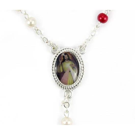 Rosario Divina Misericordia Perlina Grano 4 Mm 6 Rosario Divina Misericordia Perlina Grano 4 Mm - immagine 6