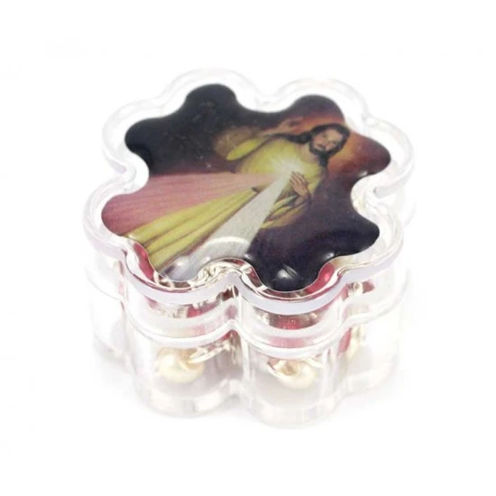 Rosario Divina Misericordia Perlina Grano 4 Mm 2 Rosario Divina Misericordia Perlina Grano 4 Mm - immagine 2