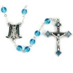 Rosario Madonna Miracolosa In Vetro Grano 6 Mm