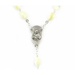 Rosario Vera Madreperla Grano 7x11 Mm -Sconto Rosari Fai da Te in Italia 27000246 rosario vera madreperla grano 7x11 mmb 550x550w