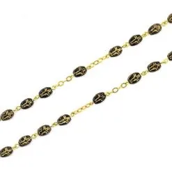 Rosario Grani Ovali In Vetro Con Croci Grano 5x9 Mm -Sconto Rosari Fai da Te in Italia 27000257 rosario grani ovali in vetro con croci grano 5x9 mmd 550x550w