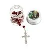 Rosario Profumato In Barattolo Vetro Madonna Lourdes Grano 4 Mm